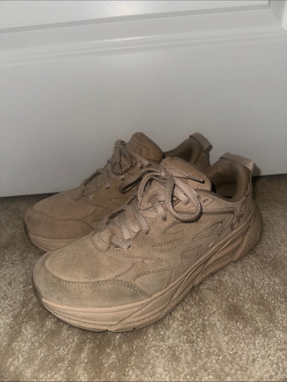 HOKA ONE ONE Clifton Women Size US 9 Tan Shoes